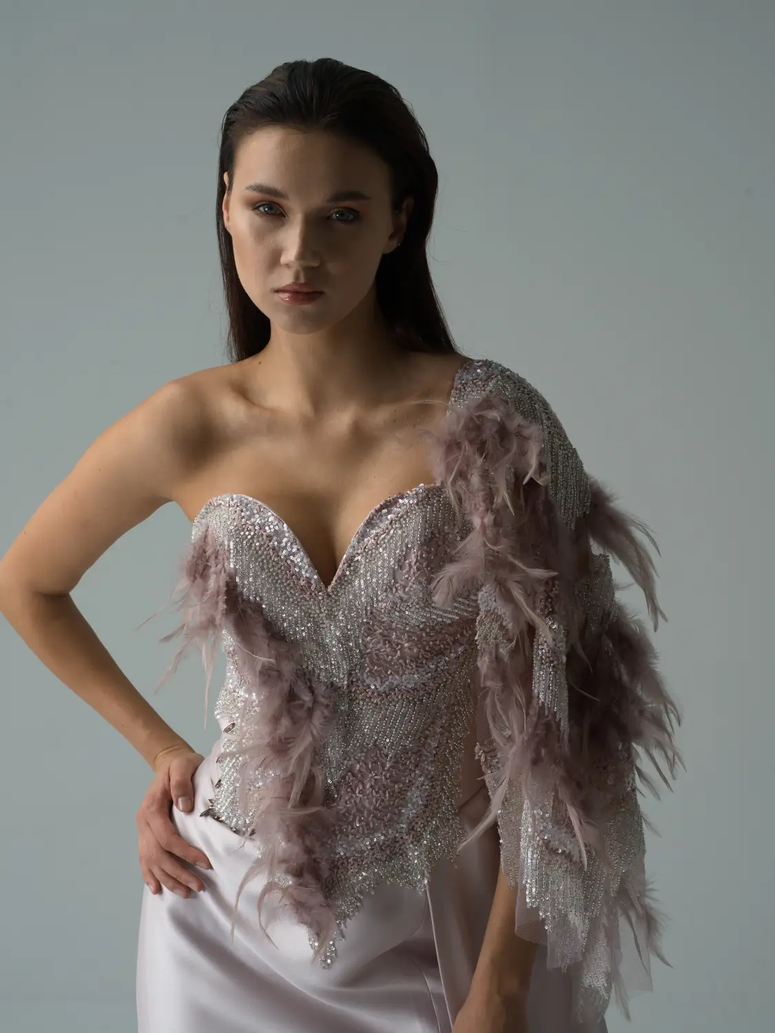 Close-up view Nightdress ND121 Betsa Amiri